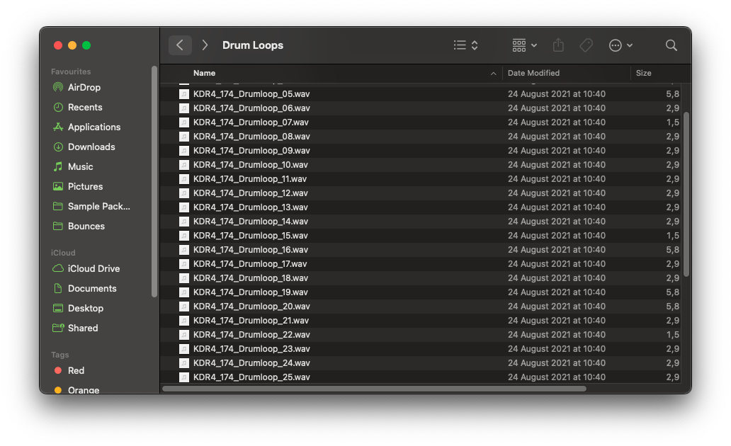 Upload samples